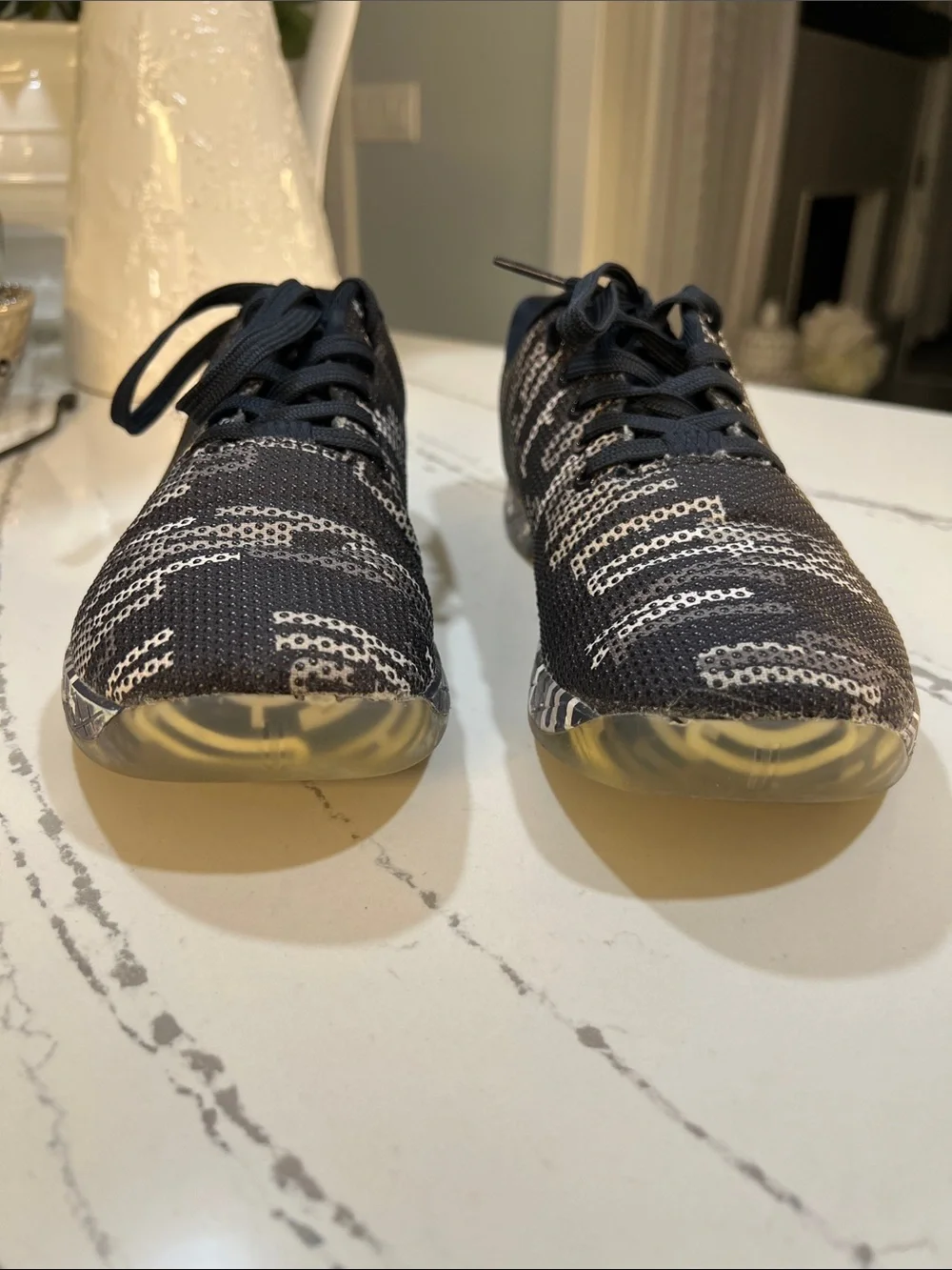 NOBULL Black and White Knit Training Shoes size W9